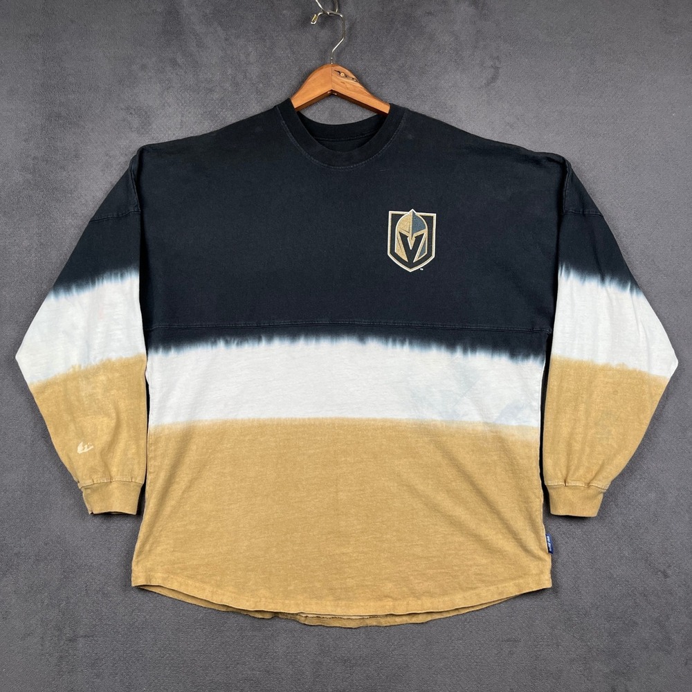 Vegas Golden Knights Fanatics Spirit Jersey Womens XL Black Gold Long Sleeve NHL